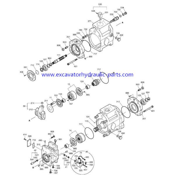 DH300-7 DX300LC Excavator Electric Main Pump K1006550 K5V140DTP OEM
