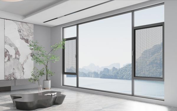Powder Coated Inward Opening Aluminium Windows With Double Glazed