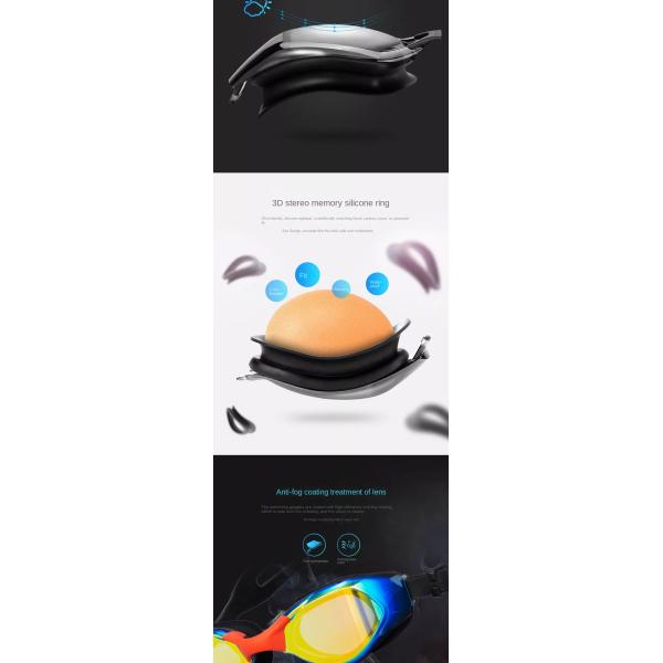 Fashionable Adult Swimming Goggles Electroplated No Fog Swim Goggles