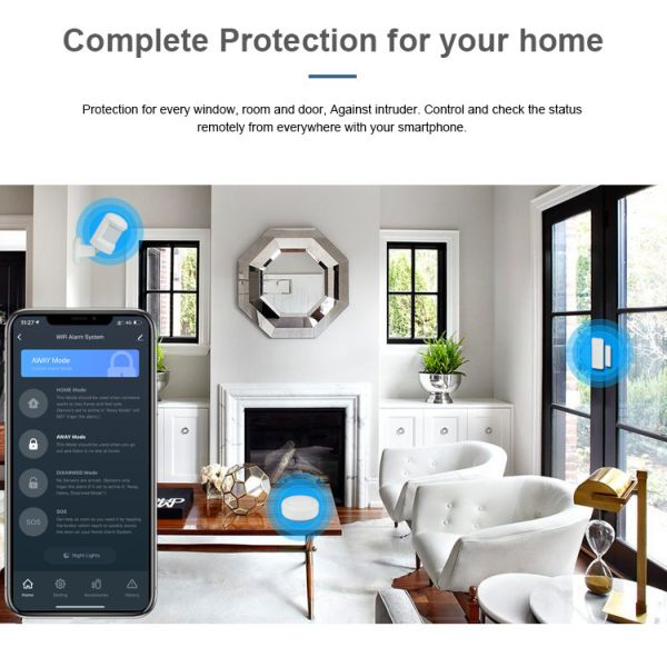 120dB Siren No-Contract DIY Home Security Alarm System with Alexa/Google Compatibility