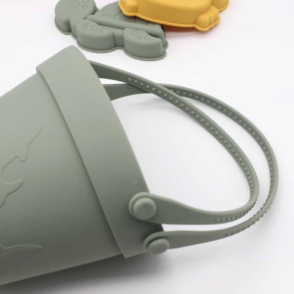 Silicone Educational Toys Bucket Molds Set Kids Beach Silicone Sand Toys