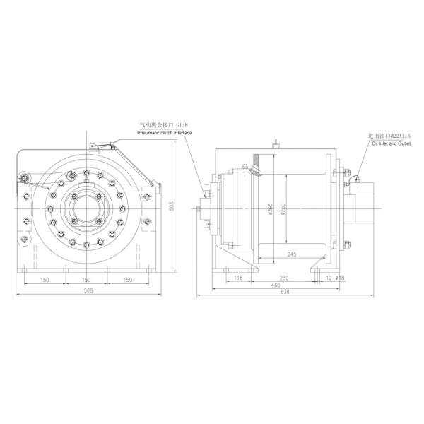 ворот крана 22000lbs 1000KG гидравлический вытягивая