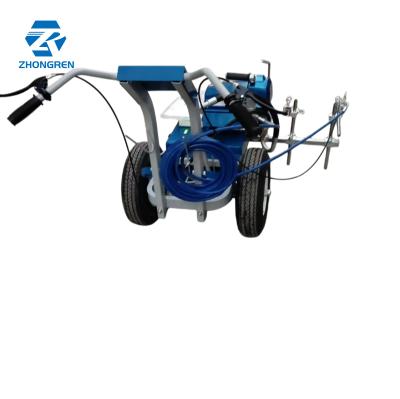 72V Electric Cold Spray High Pressure Road Marking Paint Machine With Straight Line Drawing