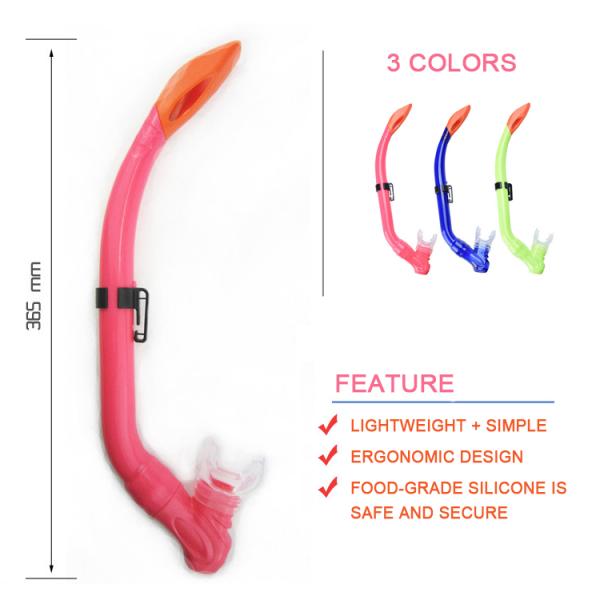 Трубка шноркеля силикона качества еды полностью сухая верхняя для подныривания