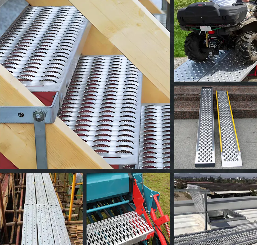 Diamond Grip Strut Perforated Grating for Anti Slip Walkway Safety Plank Floor Stair Treads
