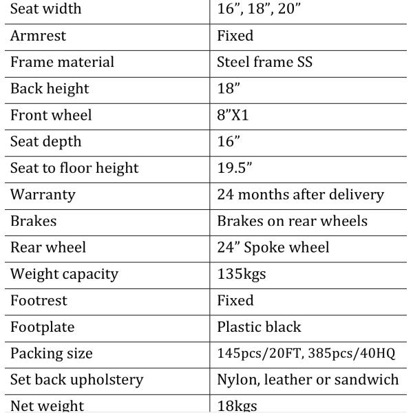Hospital Furniture Manual Folding Wheelchair, Suitable For Elderly people