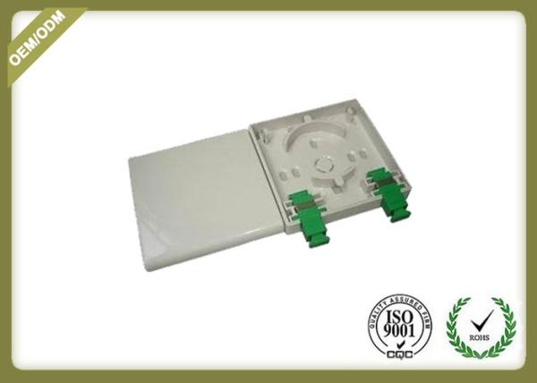 ABS Plastic Fiber Optic Termination Box 1-2 Port For FTTH / FTTO 86mm X 86mm X 25mm
