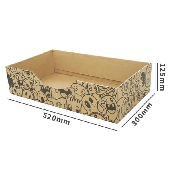 Multi Cat Resting Box Convenient Disposable Cat Litter Tray with Scratching Cardboard