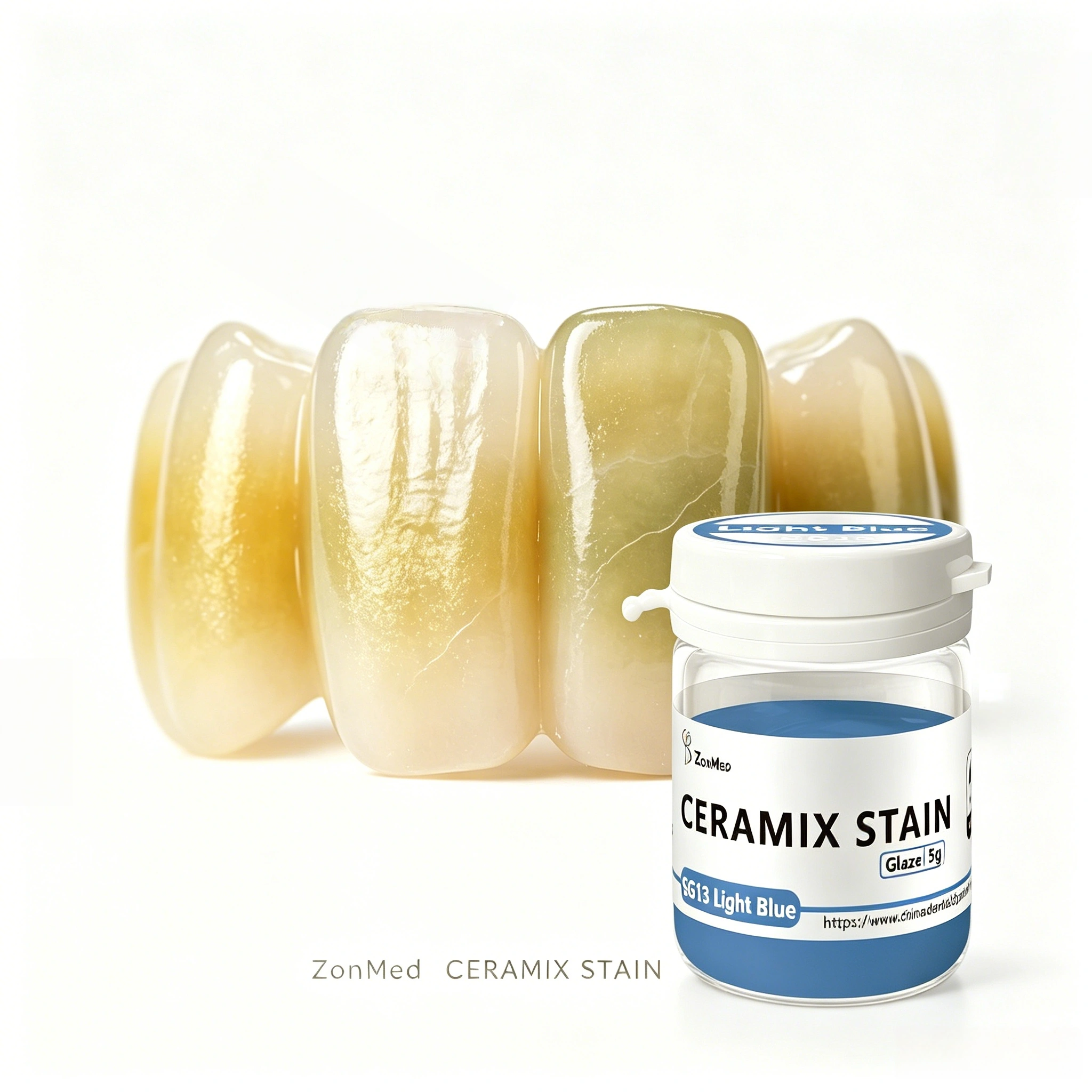 36 Months Shelflife Clear Dental Glaze Powder No Fluorescence Includes 20 Types Optimized for Dental Ceramic Restoration