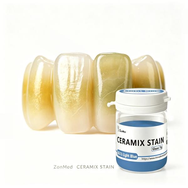 20 Types Dental Stain and Glaze Ceramic Stain Featuring Firing Temperature Approximately 700-800°C Ideal for Precise Dental Prosthetics
