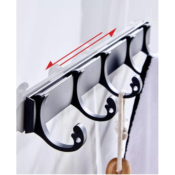 Modern Design Black Towel Rack Bathroom Set Accessories Flexible Installation Advantage