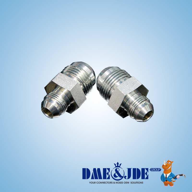 Hydraulic Hose Adaptors Connector BSPP Male 60° Metric Male + O Ring + Retaining Ring