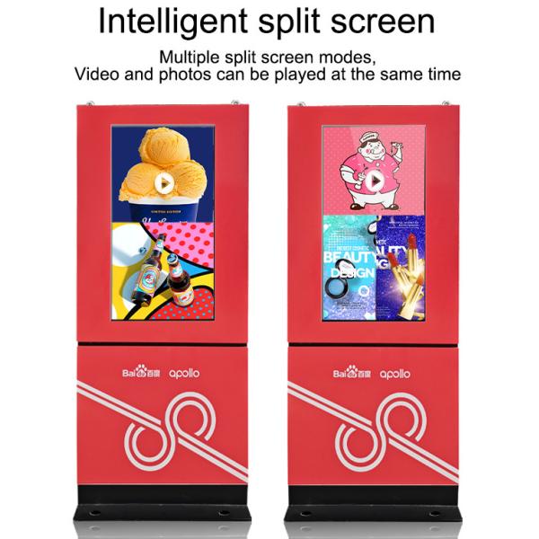 1080P / тотем 4K LCD на открытом воздухе в расклассифицированном IP55 и белизне погоды устойчивой красной