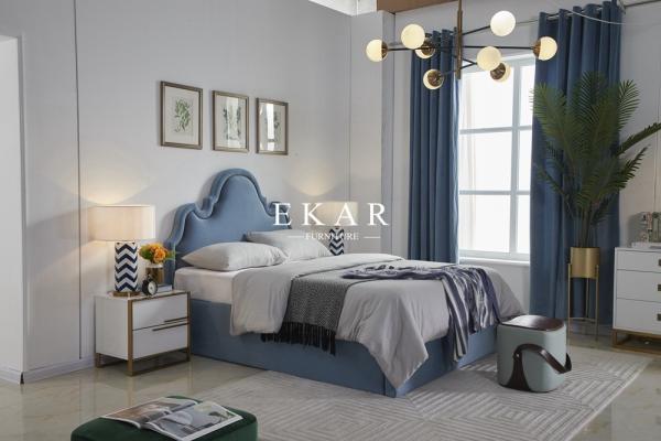wholesale factory price bedroom solid wood furniture set double bed design