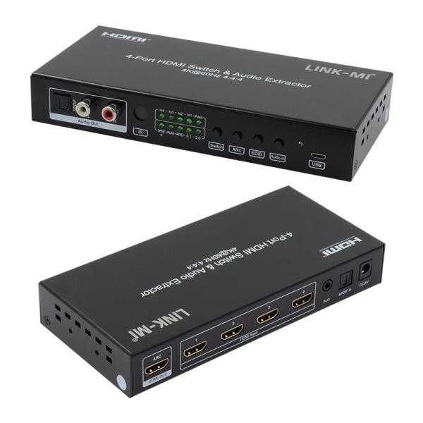 256mA 4X1 HDMI Switcher Box 2.0 Switch YUV4:4:4 18Gbps Support ARC CEC HDR