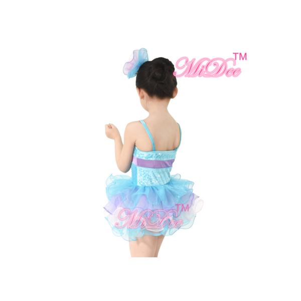 Sleeveless MiDee Ballet Dance Costumes Camisole Velvet Tiered Tutu Skirt