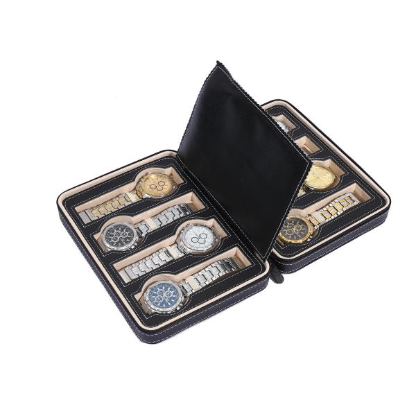 VINTAGE STYLE 8-BIT ELECTROMECHANICAL WATCH CASE FASHION ROUNDED CORNERS PERSONALITY WATCH DISPLAY ZIPPER BAG