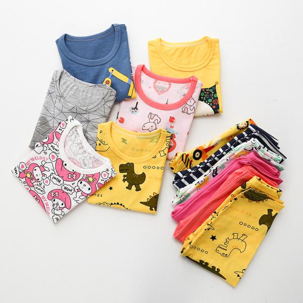 Children'S Outfit Sets Cotton Children Boutique Printing Sets Kids Pure Cotton Suit