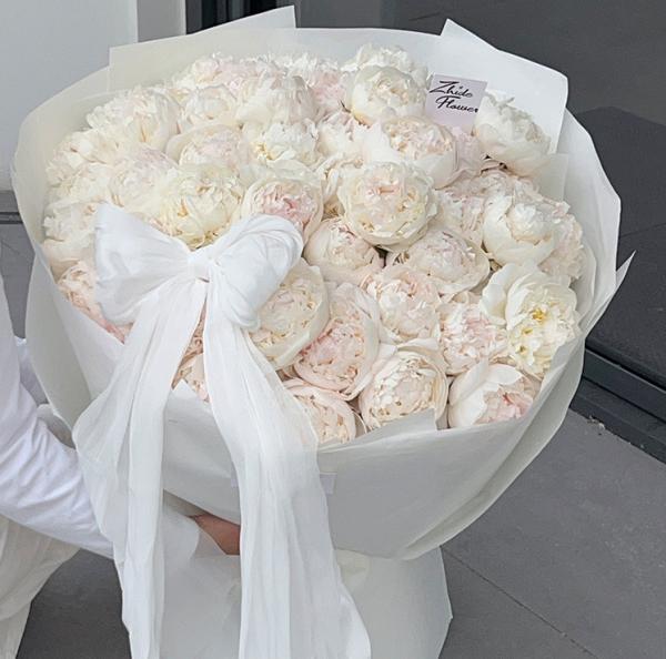 French Pearl Snow Satin Fabric Flower Bouquet DIY Bow Decoration Floral Materials