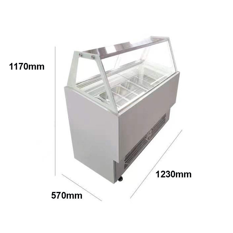 Refrigeration Equipment Gelato Ice Cream Fridge Commercial Chest Ice Cream Display Showcase Refrigerator Freezer