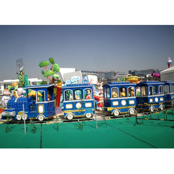 4 Carriages 20 Players Mini Train Rides With Steel Track For Outdoor Park