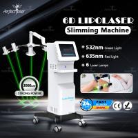 Laser Lipolysis Lipolaser Máquina de Emagrecimento 6D 532nm 635nm 600W