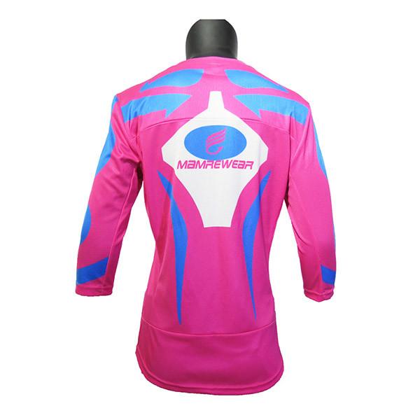 Pretty 3/4 Sleeve Cycling Jersey , Quick Dry Womens MTB Jersey Breathable