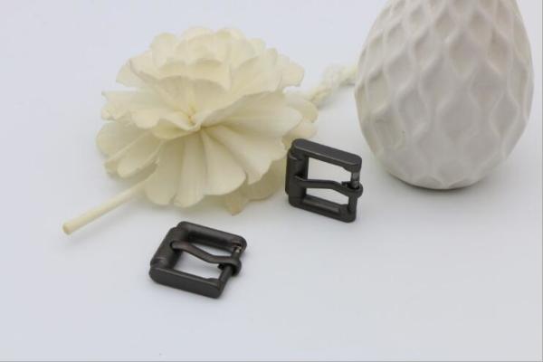Wholesale matte gunmetal color 14.5 mm removable metal belt pin buckle for leather