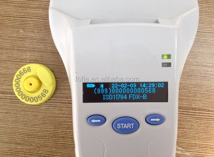 Waterproof RFID Handheld Reader With 128x32 OLED Screen USB ForPlastic Long-Range Solution For Pet And Farm & Ranch Use 125khz