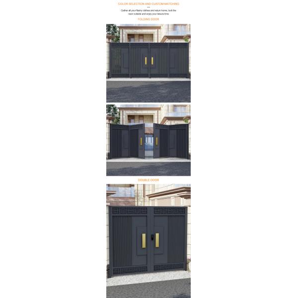 Внешнее оформление черный вход двойная дверь из нержавеющей стали кованое железо дизайн главные ворота