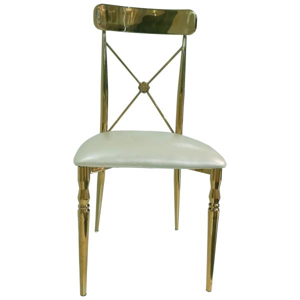 Luxury Golden Metal Wedding Chairs With 250KG Loadage