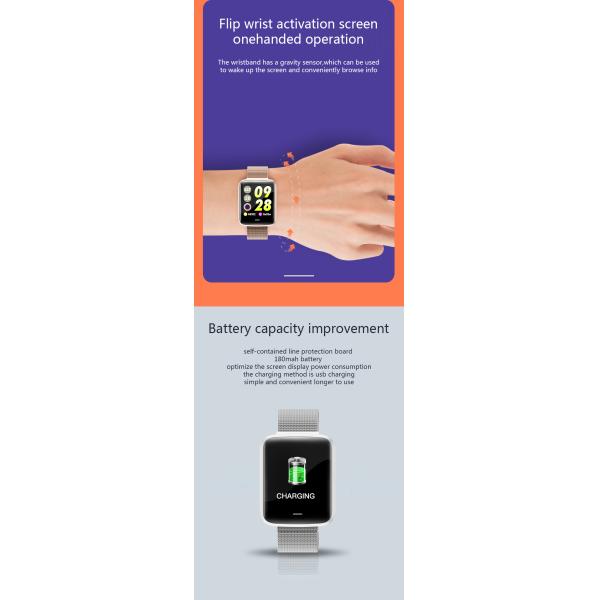 Браслет монитора кровяного давления OEM Smartwatch медицинского контроля Rfid H19