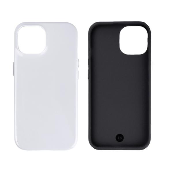3D PC Coated 2 In 1 Tough Sublimation Phone Cases For IPhone 15 16 Pro