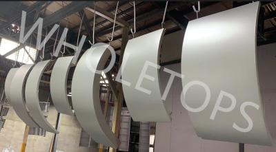 Non Toxic Curved Aluminum Panels With Profile Stiffeners Office Building Balustrade Decorative Cover