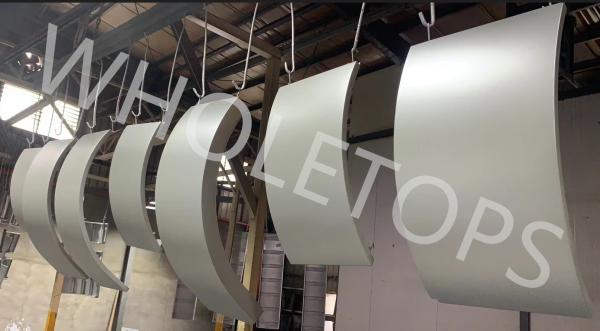 Non Toxic Curved Aluminum Panels With Profile Stiffeners Office Building Balustrade Decorative Cover