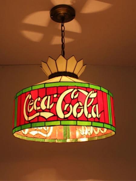 12 Modern Hanging Light Indoor Round Ceiling Light Retro Bar Reading Room Dining Room Stained Glass Pendant Lamp