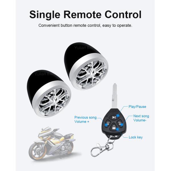 Siri Call Bt Fm Motorbike Mp3 Audio , 12V Motorcycle Radio Speaker