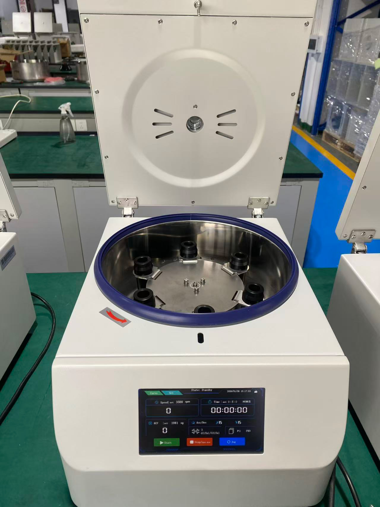 Benchtop Swing-out Centrifuge 4200rpm, 4/6x15ml Rotor with Touch Screen for PRP PRF CGF Extraction, Orthopedic Plasma Separator