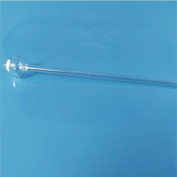 2.2g/cm3 Density Customized Ball Shape End Quartz Tubes For Clear Quartz Test Tube