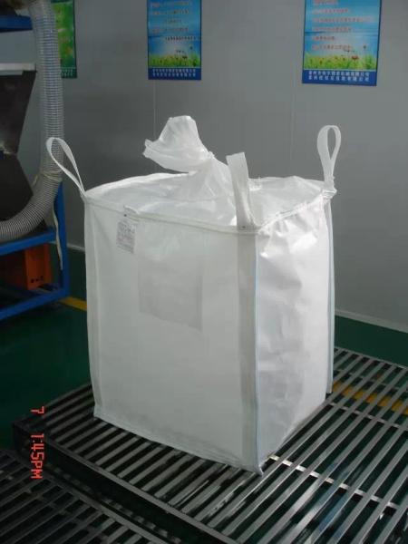 Chemical powder 4-panel FIBC Jumbo Bags with PE liner , big pp container bag