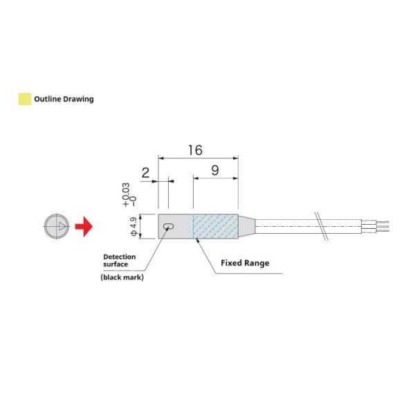 SUS303 High-precision Displacement Measuring Linear Sensor with 3-core Wire for Intelligent Automated Production Equipment
