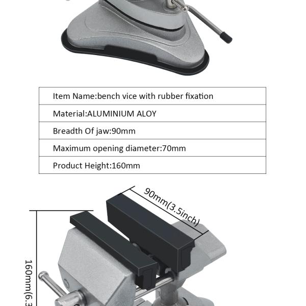 Вакуумные аксессуары для ювелирных изделий Инструменты Скамейка для ювелиров Тиски 360 градусов