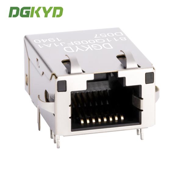 Height 11.3mm 12 Pins GIGABIT RJ45 MAGNETIC JACK MAGNETICS ACC. TO IEEE802.3af FOR PSE RJ45 female socket interface 6U Ethernet connector DGKYD811Q008FJ1A1D057