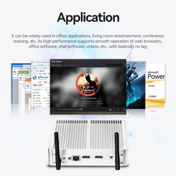 Intel Mini PC Pentium 3805U With Single LAN Fanless Heat Disspation Method For Home