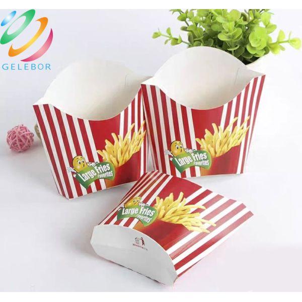 Waterproof Disposable Food Packaging Oilproof French Fries Box