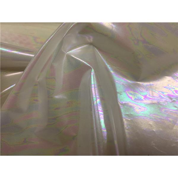 Shining Dream Cream Color Garment Leather Fabric 0.07mm For Light Or Wadded Coated