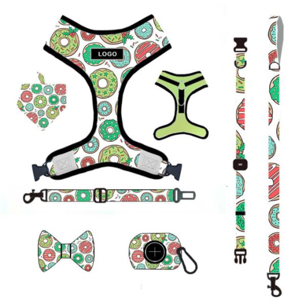 El rosa ajustable camufla el correo del cuello de perro de 6 pies fijado para los pequeños perros medios