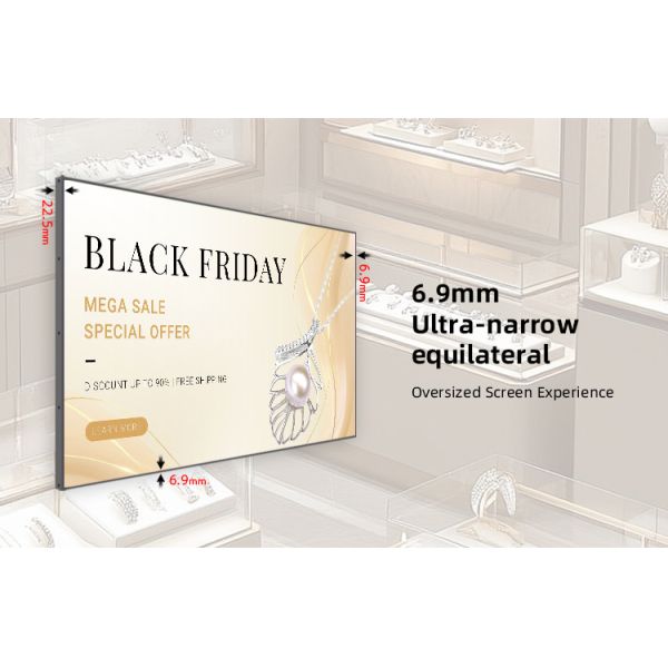 Ultra Thin Android Smart 4K LCD Digital Signage Display 43 - 86 Inch