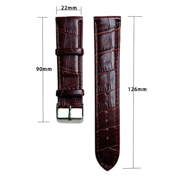 Environmental Protection 22mm Artificial Leather Strap Bamboo Section