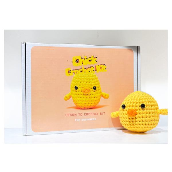 Milk Cotton Cute Chick DIY Kit de crochê Artesanato Kit de ferramentas de tricô para iniciantes